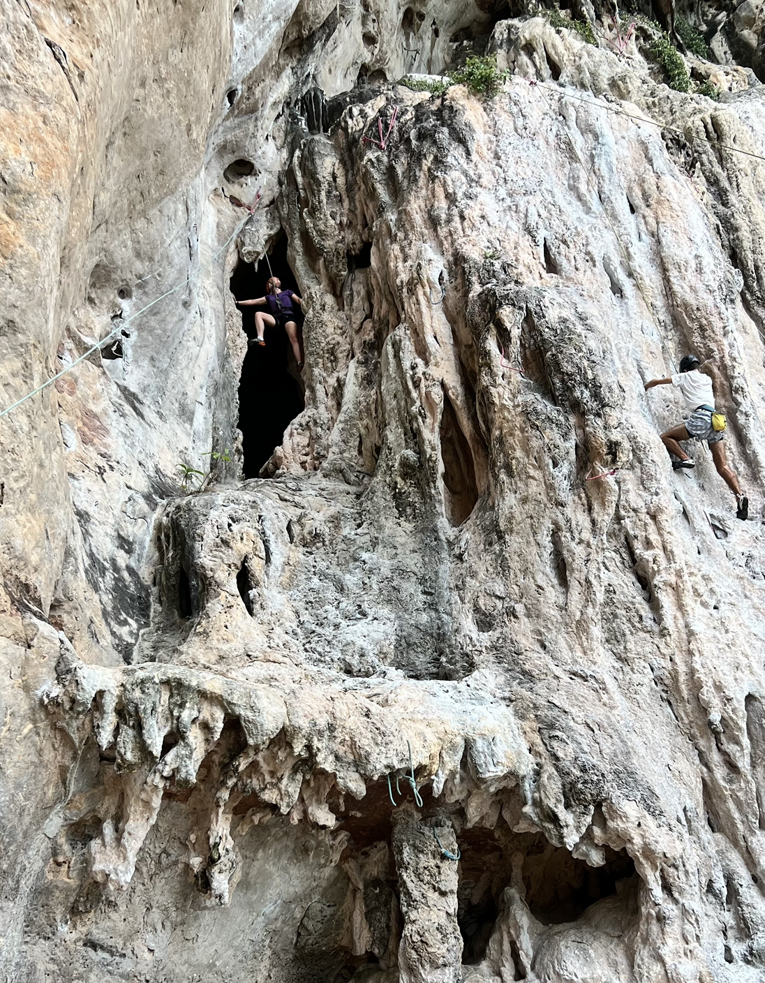 Spot the engineer - rock climbing in Thailand